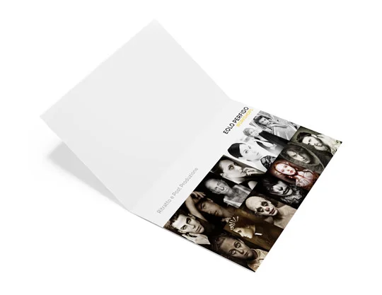 Voucher regalo Eolo Perfido aperto, con una selezione di ritratti fotografici